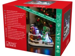 Konstsmide LED Szenerie Bahnhof mit Kristallweihnachtsbaum 9 Lichter Bunt