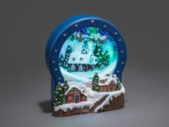 Konstsmide LED Szenerie Dorf Glas 9 Lichter Bunt