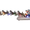 Konstsmide LED Szenerie Schneemann mit Hundeschlitten 10 Dioden Bunt
