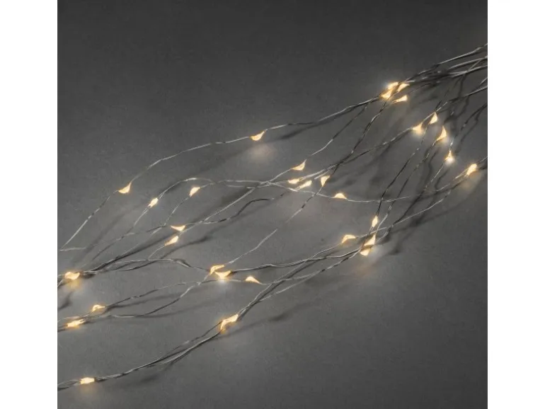 Konstsmide LED Tropfenlametta 90 Bernsteinfarbene Dioden