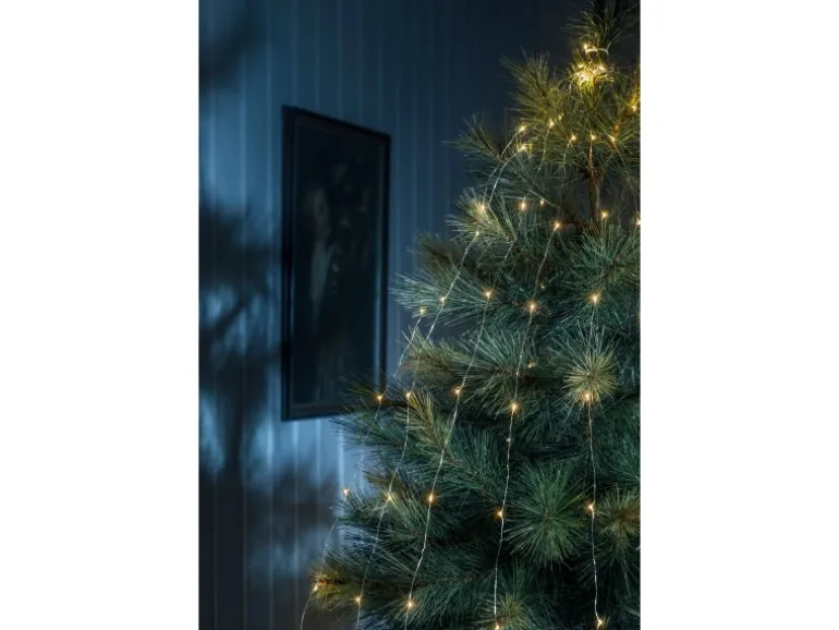 Konstsmide LED Tropfenlametta 90 Bernsteinfarbene Dioden