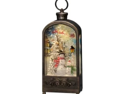 Konstsmide LED Wasserlaterne "Schneemann und Vögel" 1 Diode Batteriebetrieben