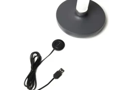 Konstsmide LED-Akku-Vase Biarritz Dunkelgrau ø 13,5 cm x 20,5 cm