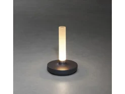 Konstsmide LED-Akku-Vase Biarritz Dunkelgrau ø 13,5 cm x 20,5 cm