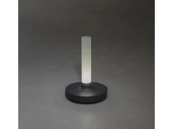 Konstsmide LED-Akku-Vase Biarritz Dunkelgrau ø 13,5 cm x 20,5 cm