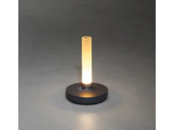 Konstsmide LED-Akku-Vase Biarritz Dunkelgrau ø 13,5 cm x 20,5 cm