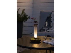 Konstsmide LED-Akku-Vase Biarritz Gold ø 13,5 cm x 20,5 cm