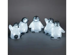 Konstsmide LED-Babypinguine Acryl 40 kaltweiße LEDs 5 Stück