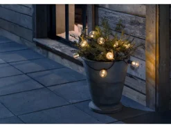 Konstsmide LED-Biergartenkette für außen mit 10 klaren Leuchtmittel