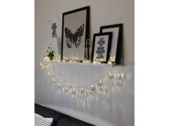 Konstsmide LED-Dekolichterkette Bronzefarbene Metallbälle 24 Dioden Warmweiß