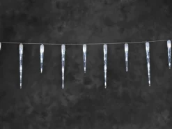 Konstsmide LED-Eiszapfen-Lichtervorhang 16 Zapfen 24 LED Kaltweiß