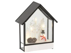 Konstsmide LED-Glashaus "Schneemann-Winterszenerie" mit 5 Warmweißen Dioden