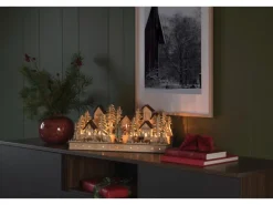 Konstsmide LED-Holzsilhouette Haus & Figuren für Innen