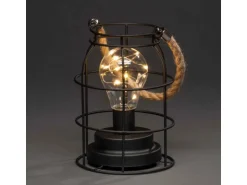 Konstsmide LED-Laterne Metall 9 warmweiße LEDs rund