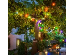 Konstsmide LED-Lichterkette Outdoor Biergarten 10 Leuchtmittel Bunt