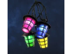 Konstsmide LED-Lichterkette Outdoor 20 Lampions Bunt