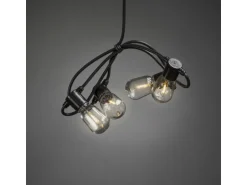 Konstsmide LED-Lichterkette Outdoor Biergarten 40 Birnen Bernsteinfarben