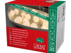Konstsmide LED-Lichterkette Weiße Baumwollkugeln 16 Dioden