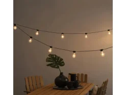 Konstsmide LED-Lichterkette Outdoor Biergarten 10 Leuchtmittel Bernsteinfarben