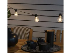 Konstsmide LED-Lichterkette Outdoor Biergarten 10 Leuchtmittel Bernsteinfarben