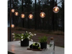 Konstsmide LED-Lichterkette Outdoor Retro Globe 10 LEDs Bernsteinfarben