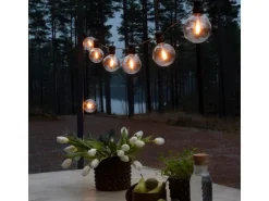 Konstsmide LED-Lichterkette Outdoor Retro Globe 10 LEDs Bernsteinfarben