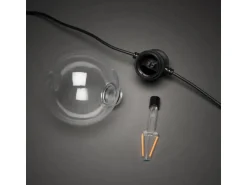 Konstsmide LED-Lichterkette Outdoor Retro Globe 10 LEDs Bernsteinfarben