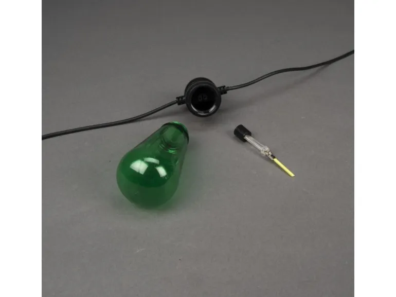 Konstsmide LED-Lichterkette Water Drop 10 Bunte Birnen 4,5 m Schwarz