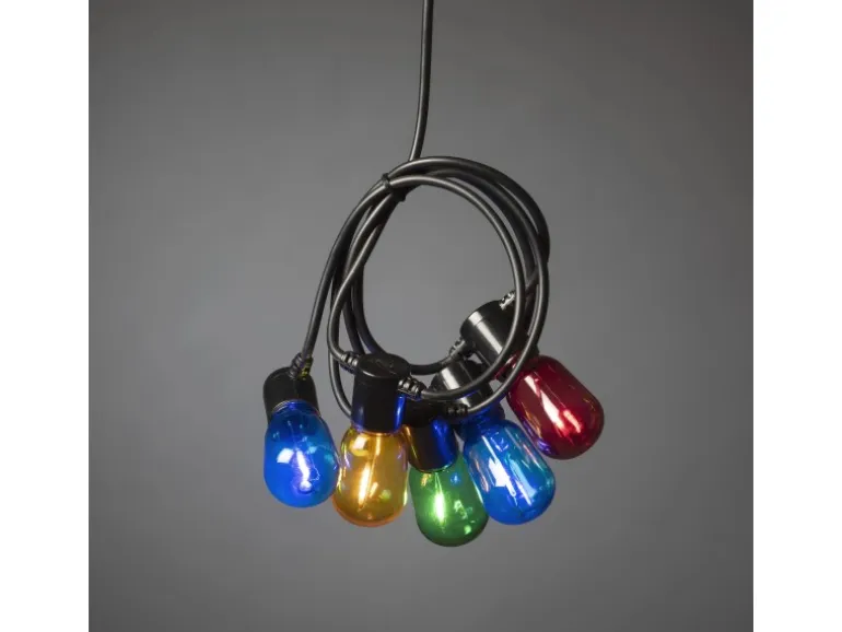 Konstsmide LED-Lichterkette Outdoor Biergarten 20 Birnen Bunt