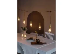 Konstsmide LED-Lichterkette Globe 8 bernsteinfarbene Leuchtmittel für Innen