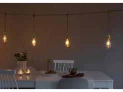 Konstsmide LED-Lichterkette Globe 8 bernsteinfarbene Leuchtmittel für Innen