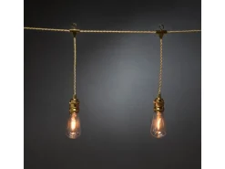 Konstsmide LED-Lichterkette Globe 8 bernsteinfarbene Leuchtmittel für Innen