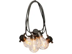 Konstsmide LED-Lichterkette Outdoor 10 Glühbirnen Bernsteinfarben mit Dimmer