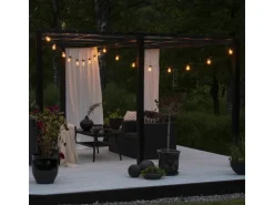 Konstsmide LED-Lichterkette Outdoor 10 Glühbirnen Bernsteinfarben mit Dimmer