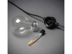 Konstsmide LED-Lichterkette Outdoor 10 Glühbirnen Bernsteinfarben mit Dimmer