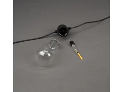 Konstsmide LED-Lichterkette Water Drop 10 Klare Birnen 4,50 m Schwarz