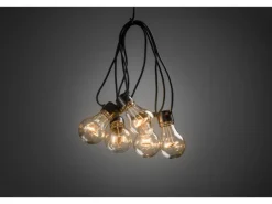 Konstsmide LED-Lichterkette für außen 5 klare Leuchtmittel batteriebetrieben