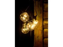 Konstsmide LED-Lichterkette für außen 5 klare Leuchtmittel batteriebetrieben