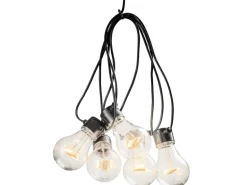 Konstsmide LED-Lichterkette für außen 5 klare Leuchtmittel batteriebetrieben