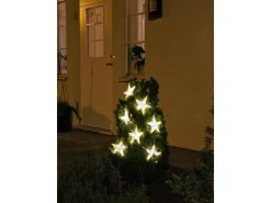 Konstsmide LED-Lichtervorhang 7 Sterne 35 LED Warmweiß