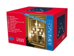 Konstsmide LED-Lichtervorhang 7 Sterne 35 LED Warmweiß