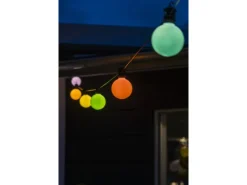 Konstsmide LED-Party-Lichterkette Globe mit Dimmer 24 V Pastell 14,5 m