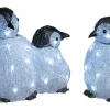 Konstsmide LED-Pinguinfamilie Acryl 48 kaltweiße LEDs 3er-Set