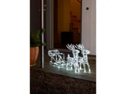 Konstsmide LED-Rentier-Set Acryl 96 LED Kaltweiß