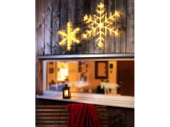 Konstsmide LED-Schneeflocke Acryl 24 warmweiße LEDs außen