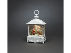 Konstsmide LED-Wasserlaterne Weiß Weihnachtsmann mit Elch warmweiß innen
