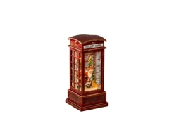 Konstsmide LED-Wasserlaterne Telefonzelle Weihnachtsmann Batteriebetrieb Rot