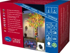 Konstsmide Micro LED Lichterkette 80 bunte LEDs 8 Funktionen innen und außen