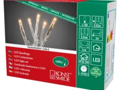 Konstsmide Micro LED Lichterkette 100 bernsteinfarbene LEDs transp. Kabel innen