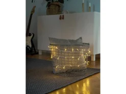 Konstsmide Micro LED Lichterkette 100 bernsteinfarbene LEDs transp. Kabel innen